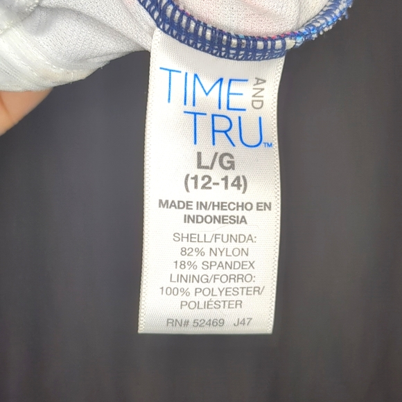 Time and Tru multicolor striped women's swimsuit - Picture 4 of 6